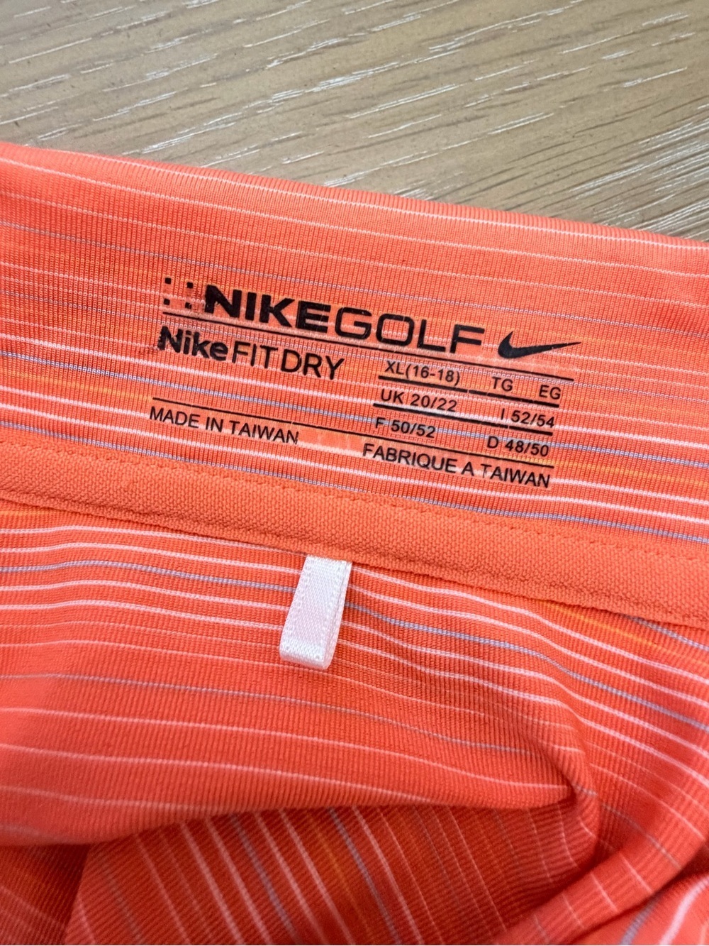 Nike Coral Stripe Short Sleeve Polo Shirt - Picture 6 of 6